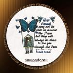 Best Friends with Quotes Embroidery Design