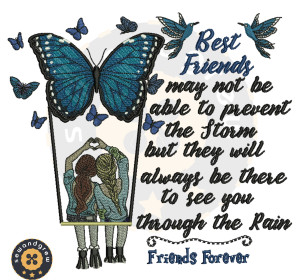 BEST FRIENDS FOREVER EMBROIDERY PATTERN