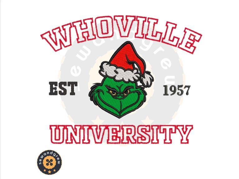 Whoville Grinch Uni Embroidery Design