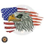 American Eagle Flag Embroidery Design