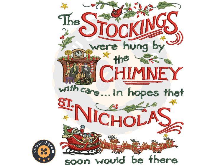 St Nicholas Christmas Embroidery Design