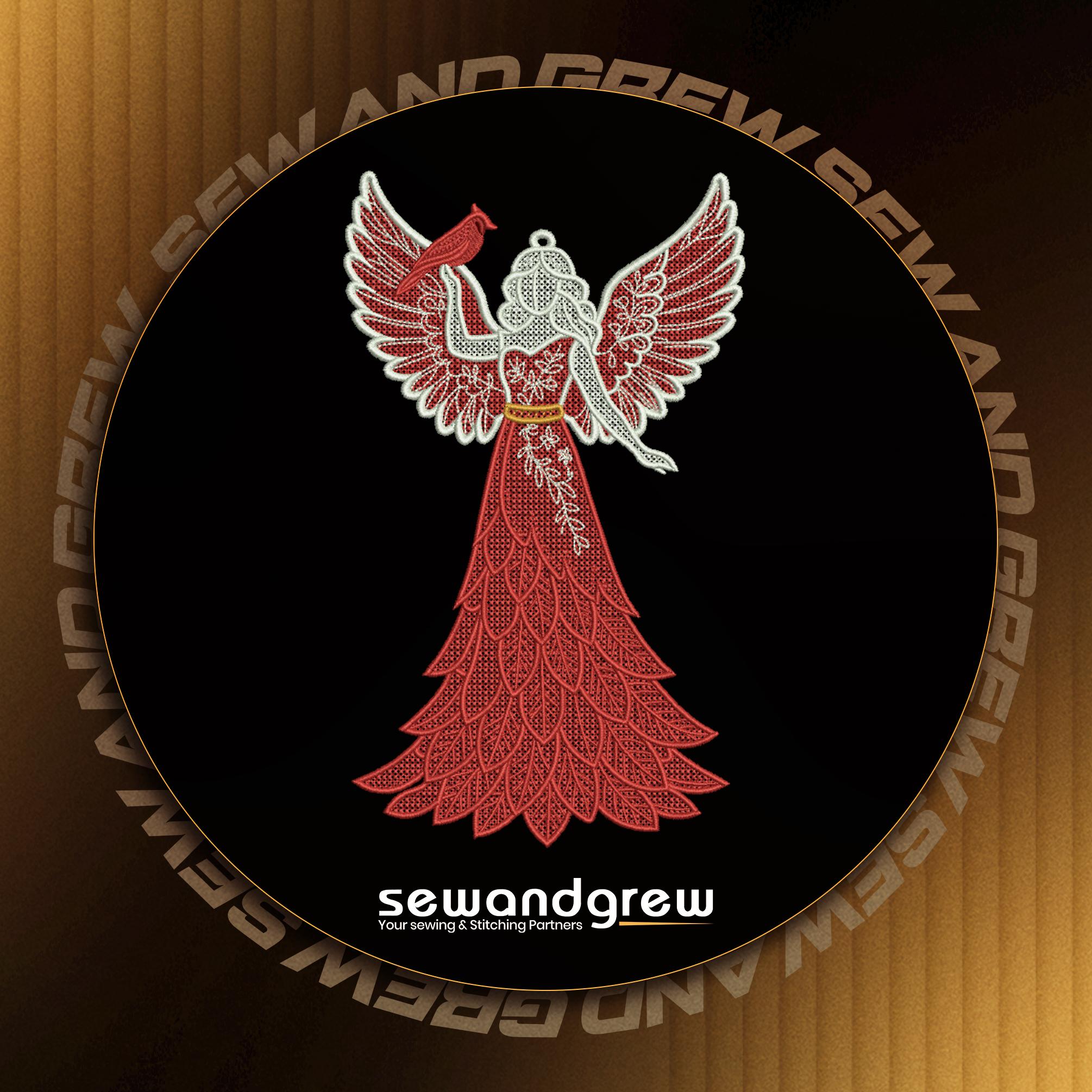 FSL Red Angel Embroidery design