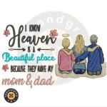 Mom and Dad in heaven 5 inch Embroidery Design