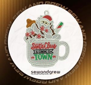 Hot Cocoa With Santa FSL Embroidery design