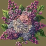 Lilacs Flower Cross Stitch