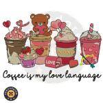 Coffee Is a Love Language Embroidery Design