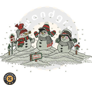 LET IT SNOW EMBROIDERY PATTERN