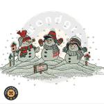 Let It Snow Embroidery Design