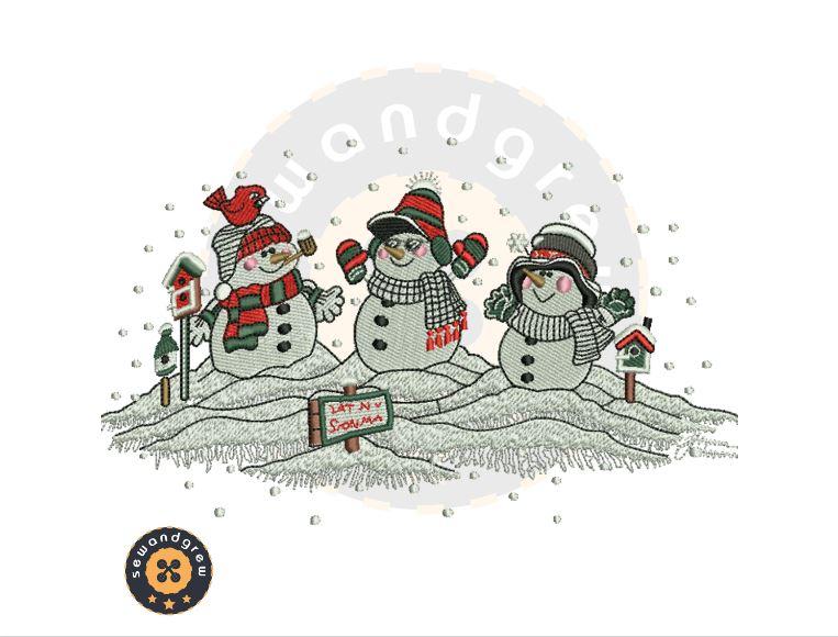 Let It Snow Embroidery Design