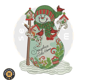 SNOWPLACE LIKE HOME EMBROIDERY PATTERN