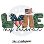 My Veteran 5 inch Embroidery Design