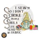 Sewing Gnome Embroidery Design