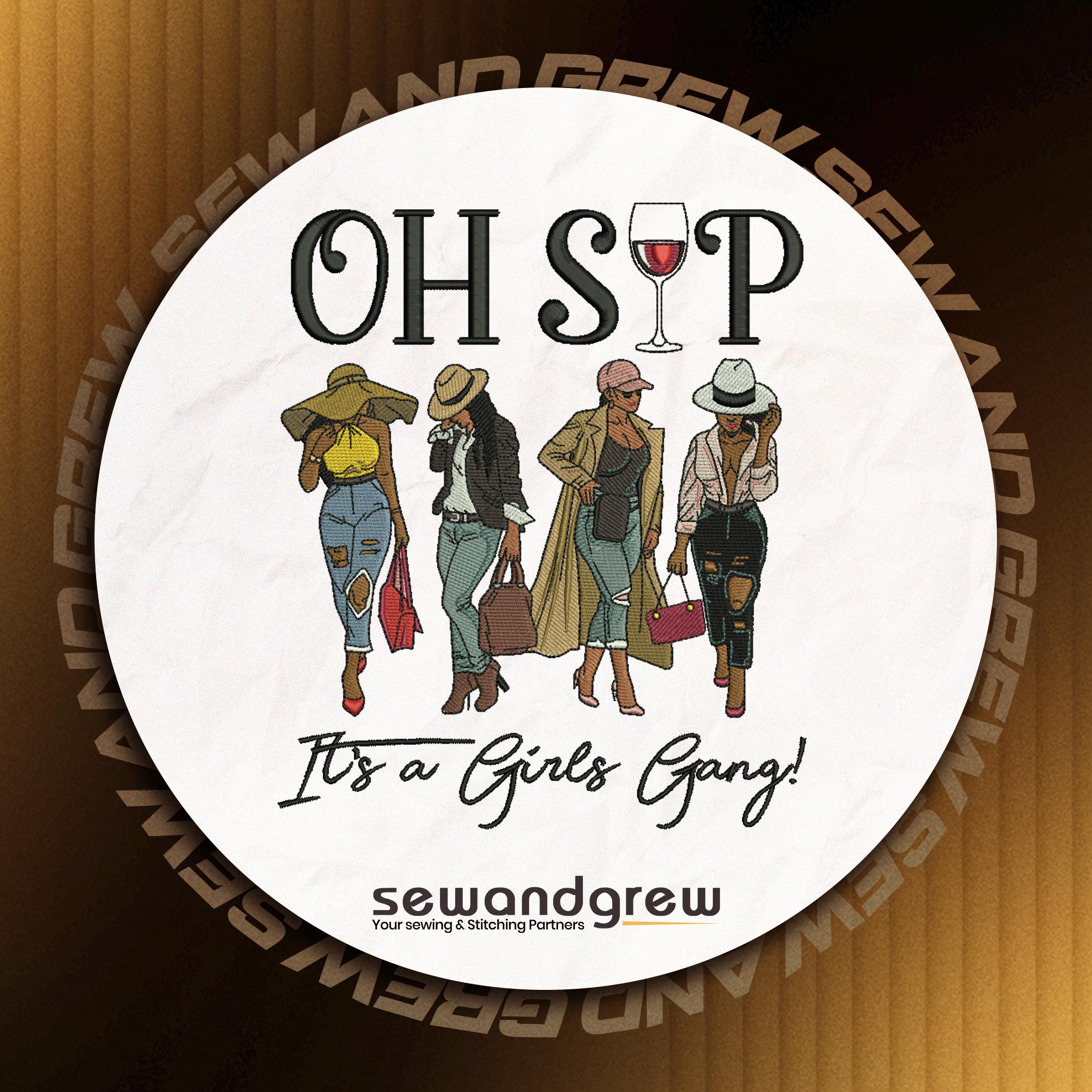 Oh Sip Logo Embroidery Design