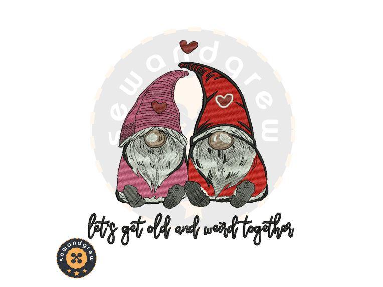 Lets get older Embroidery Design