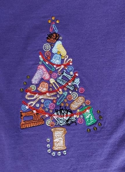 Christmas Sewing Tree Embroidery Design