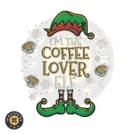 Coffee Lover Elf Embroidery Design