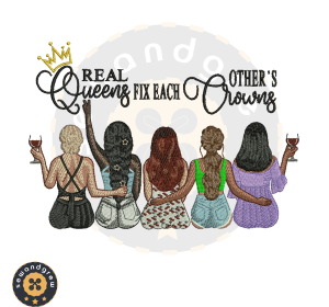 Real Queens Embroidery Design