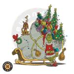 Happy Grinch Embroidery Design