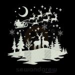 White Christmas Embroidery design