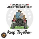 Jeep Together Embroidery Design