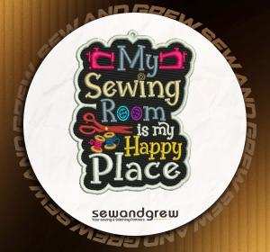 Sewing Room Is My Happy Place Embroidery Design