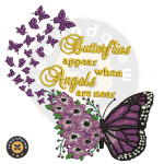 Butterflies Appear Embroidery Design