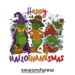 Happy Thanksmas Embroidery Design