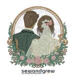 wedding Couple | 5 inch | Embroidery Design
