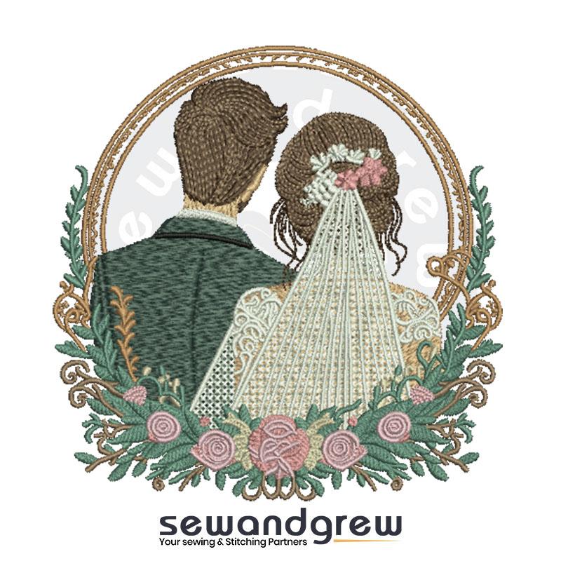 wedding Couple | 5 inch | Embroidery Design