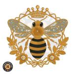 Gold Bee 5 inch Embroidery Design